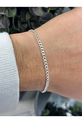 دستبند نقره سفید مردانه 925 عیار NikaŞ - کد 874871018