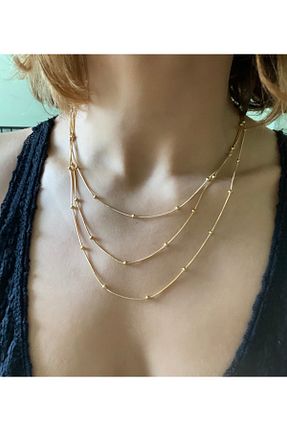 گردنبند استیل ( فولاد ) بژ استیل (فولاد) Acra Jewelry - کد 874871757