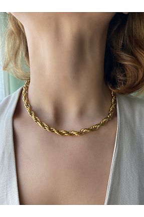 گردنبند استیل ( فولاد ) بژ استیل (فولاد) Acra Jewelry - کد 874871062