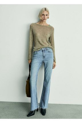شلوار جین آبی زنانه رگولار MANGO - کد 841271884