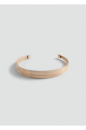 گردنبند جواهر طلائی زنانه سنگ طبیعی MANGO Teen - کد 849323206