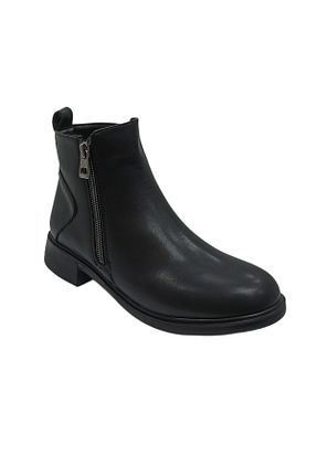 بوت / نیم بوت مشکی زنانه چرم مصنوعی KEÇELİ - کد 874879264