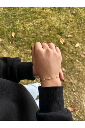دستبند طلا رنگی زنانه 14 عیار Goldium Jewellery - کد 872546886