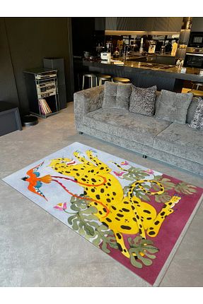 فرش رنگی قابل شستشو Rugs Modern Halı - کد 874882472