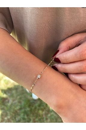 دستبند طلا رنگی زنانه 14 عیار Goldium Jewellery - کد 872991122