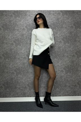 شلوارک و برمودا مشکی زنانه فاق بلند DEQ FASHION - کد 789949501