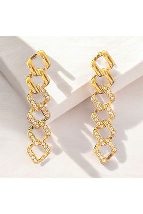 گوشواره جواهر طلائی زیرکن begüm jewelery - کد 870206293