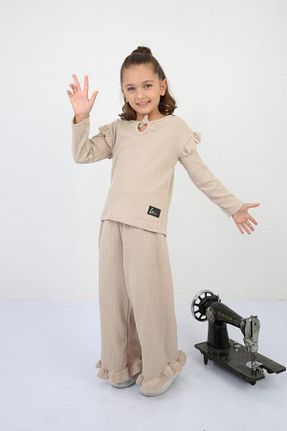 ست بالاتنه و پائین تنه نباتی بچه گانه بافت biggbom kidswear - کد 874943595