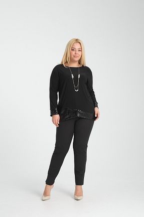 بلوز سایز بزرگ مشکی زنانه سایز بزرگ MODA - کد 868928652