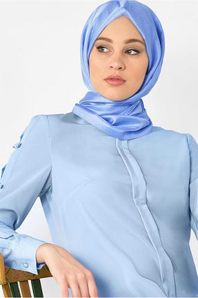 تونیک حجاب آبی زنانه پلی استر Alvina - کد 874940046