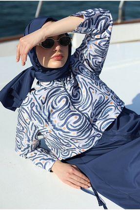 مایو حجاب سرمه ای زنانه HEQA - کد 857330169