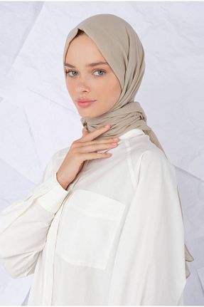شال بژ زنانه پنبه ای HEQA - کد 848485375