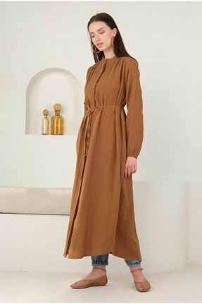 تونیک قهوه ای زنانه بافتنی HEQA - کد 827237364