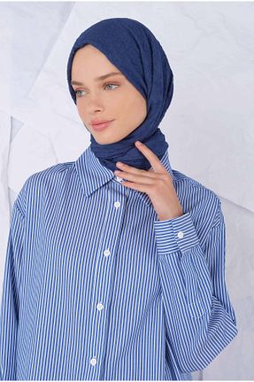 شال سرمه ای زنانه پلی استر HEQA - کد 849619056