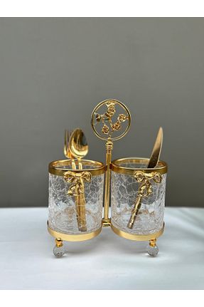 جای قاشق طلائی شیشه vanilya accessory - کد 874956664