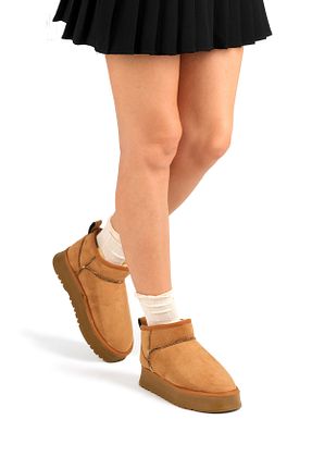 بوت / نیم بوت قهوه ای زنانه جیر Akka Shoes - کد 874960265