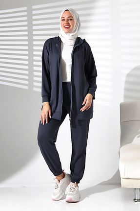 ست بالاتنه و پائین تنه حجاب طوسی زنانه رگولار Mihran Butik - کد 874966529