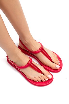 صندل نارنجی زنانه پاشنه تخت İpanema - کد 828933953