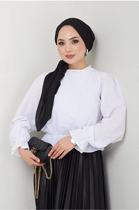 ست بالاتنه و پائین تنه حجاب سفید زنانه رگولار MODAQU - کد 874979760