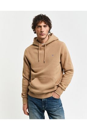 سوئیشرت قهوه ای مردانه ساده Gant - کد 761575511