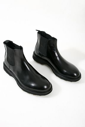 بوت / نیم بوت مشکی مردانه چرم خالص GERARDO AYAKKABI - کد 874980119