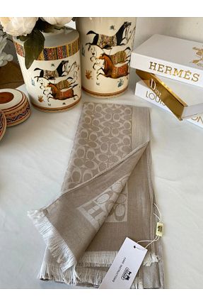 شال بژ زنانه MODA SCARF - کد 874987439