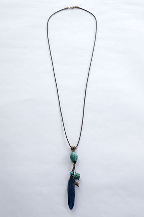 گردنبند جواهر آبی زنانه سنگ Lila Rosa - کد 874984326
