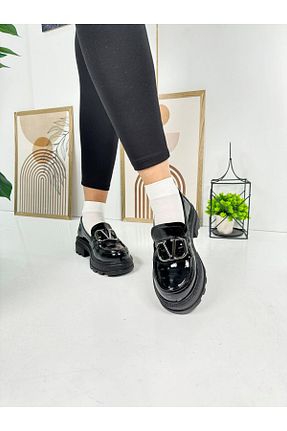 کفش لوفر مشکی زنانه چرم مصنوعی Allyup - کد 875134077
