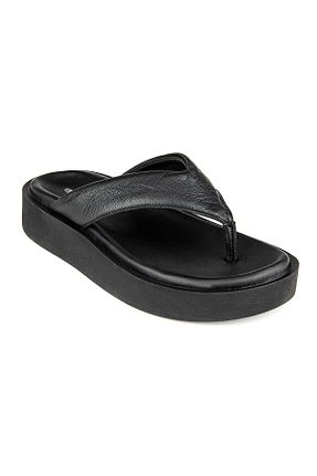 دمپائی مشکی زنانه چرم خالص Hush Puppies - کد 874998157