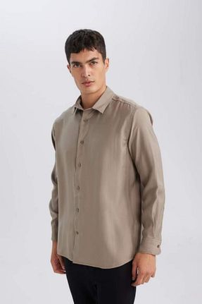 پیراهن خاکی مردانه Relaxed Defacto - کد 861277020