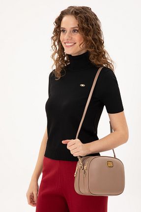کیف دوشی قهوه ای زنانه چرم مصنوعی U.S. Polo Assn. - کد 875034583