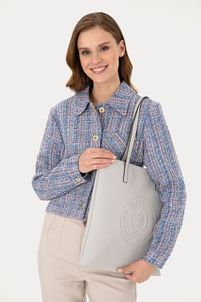 کیف دوشی طوسی زنانه چرم مصنوعی U.S. Polo Assn. - کد 875050423