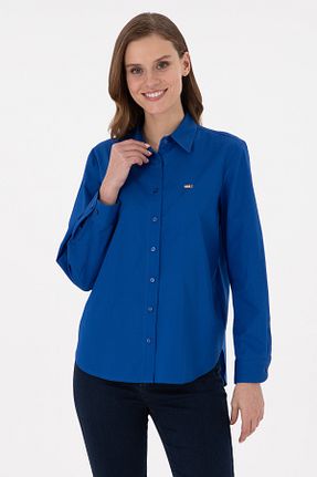 پیراهن سرمه ای زنانه یقه کلاسیک U.S. Polo Assn. - کد 875003968