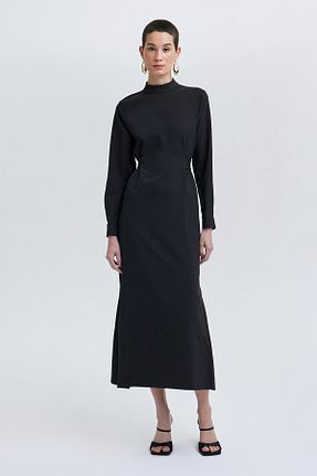 لباس حجاب مشکی زنانه نیمه فیت Touche Prive - کد 838354112