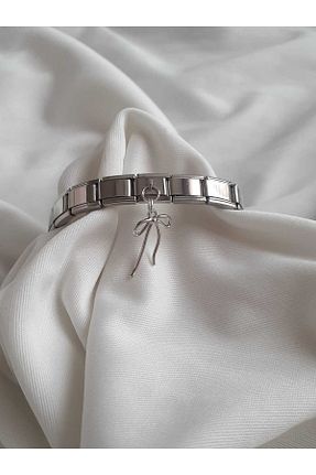 دستبند استیل (فولاد) متالیک زنانه استیل (فولاد) bijoux uniques - کد 874786608