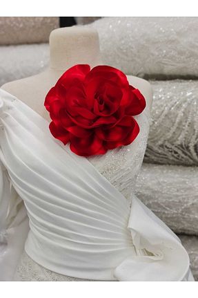 سنجاق سینه قرمز زنانه پلی استر Esteks Dantel ve Tekstil Aksesuarları - کد 875004679
