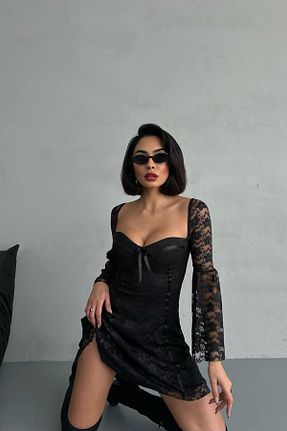 لباس مشکی زنانه بافتنی Neşeli Butik - کد 875004790