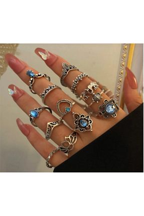 انگشتر جواهر طوسی زنانه فلزی Toz Vintage - کد 875129811