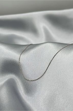 گردنبند طلا سفید زنانه 14 عیار Dağıstanlı Kuyumculuk - کد 875092456