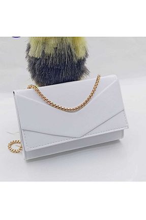 کیف دوشی سفید زنانه چرم مصنوعی ŞANLI Online - کد 718457764