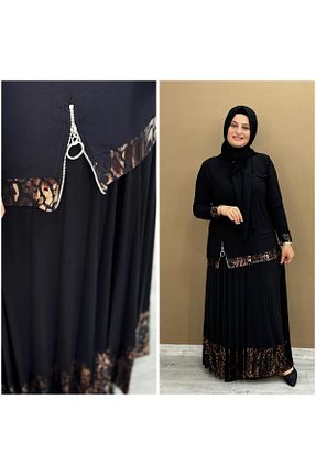 ست بالاتنه و پائین تنه حجاب مشکی زنانه مام فیت hy hilal & yılmaz - کد 851691097