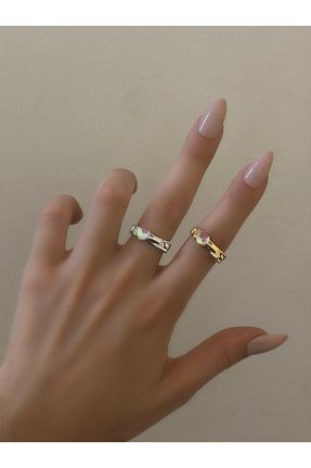 انگشتر استیل (فولاد) طلائی زنانه استیل (فولاد) MyladyAccessoriess - کد 875137423