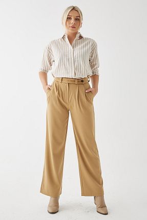 شلوار بژ زنانه پارچه Fashion Friends - کد 765270491