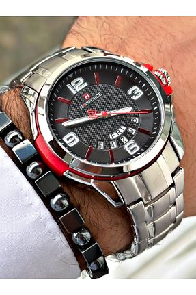 ساعت مچی قرمز مردانه 42 میلی متر Naviforce - کد 875056575