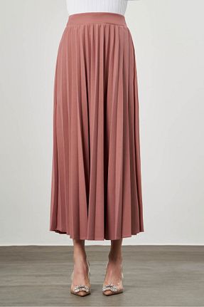 دامن صورتی زنانه مخلوط پلی استر Mizalle - کد 762662654