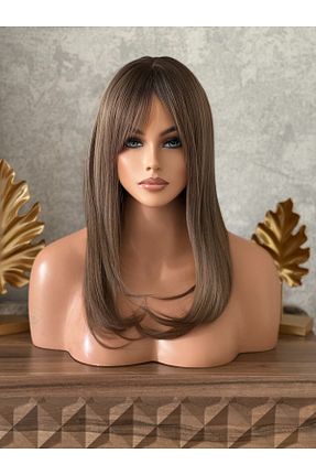 کلاه گیس قهوه ای زنانه favorim peruk - کد 875144127