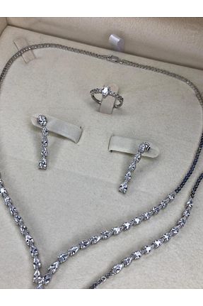 ست نقره سفید زنانه زیرکن vogutima jewelery&silver by timuçin mavili - کد 466127331