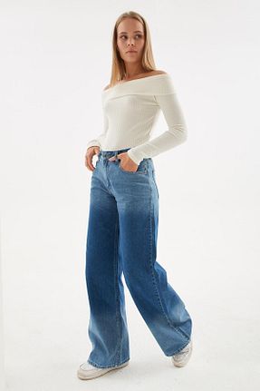 شلوار آبی زنانه جین Fashion Friends - کد 875146209