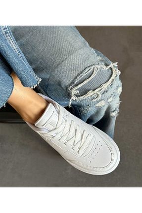 کفش اسنیکر سفید زنانه بند دار yalçınshoes - کد 875167949