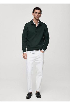 سوئیشرت سبز مردانه ساده MANGO Man - کد 875176663